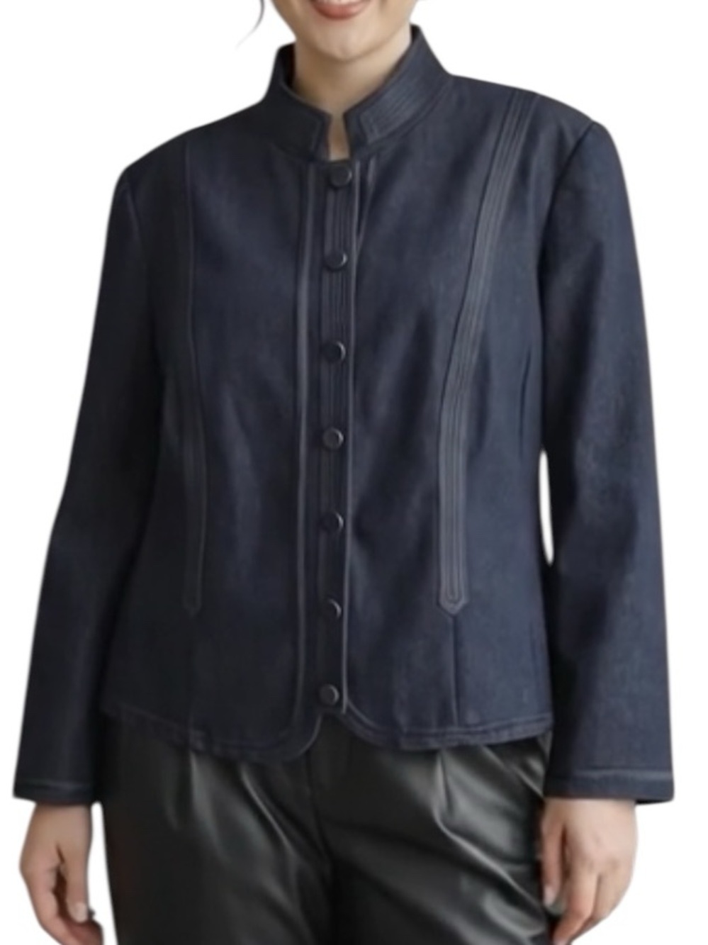 Nygard Denim Jacket Designer
Blazer Classic Casual Chic Old Money Denim Blue 20